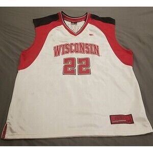 Wisconsin Badgers Jersey  Mens XL #22 NCAA BIG 10 Basketball Red White Colosseum